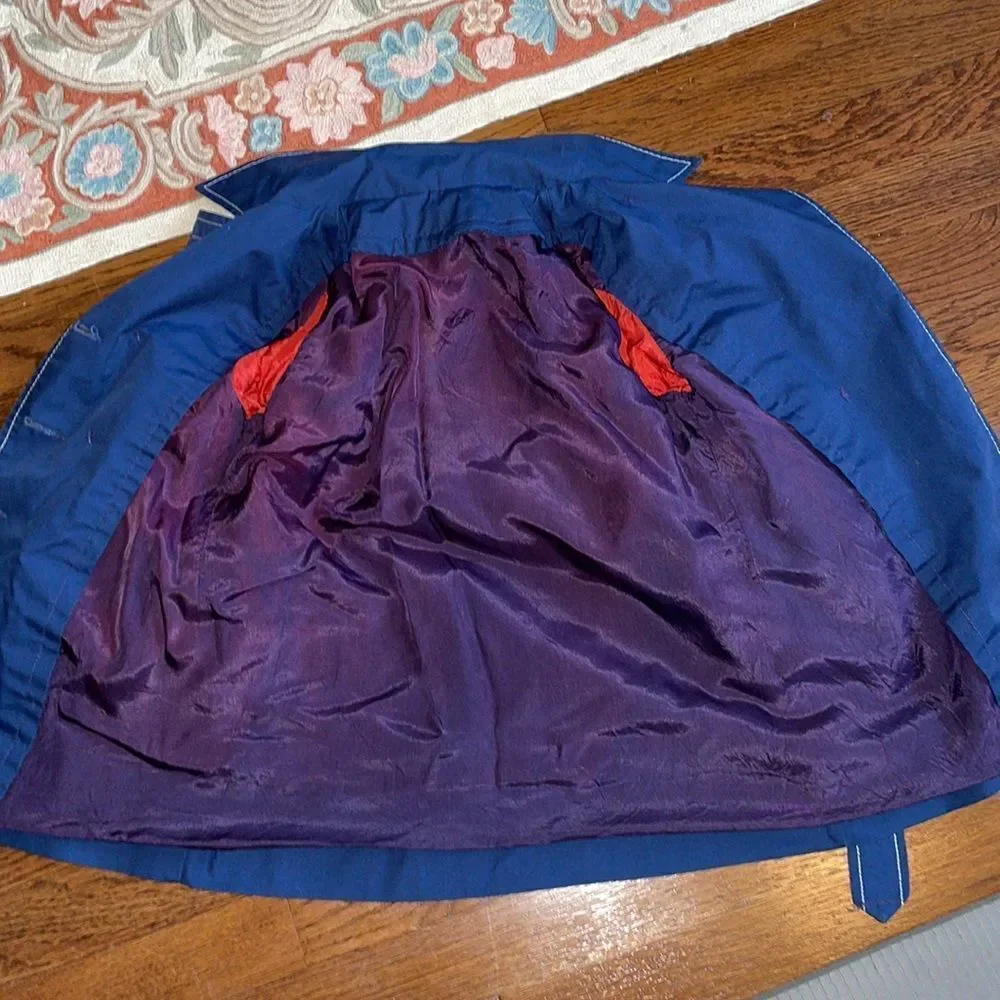 Vtg Sears navy blue All‎ Weather coat with matching hat